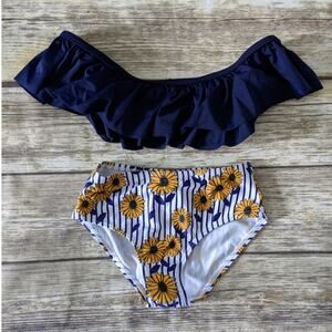 Nwt Flouncy Floral Bikini 6-9m
